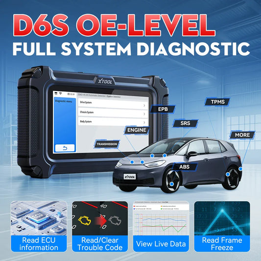 XTOOL D6S OBD2 Scanner – Professional Car Diagnostic Tool