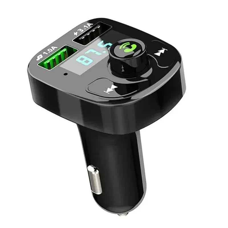 LED MP3 Car Bluetooth FM Transmitter – Dual USB + QC3.0