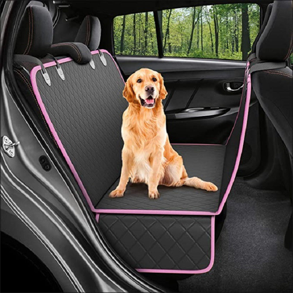 Durable Dog Car Seat Cover with Mesh Viewing Panel – Hammock‑Style Rear Seat Protector with Zipper & Storage Pocket