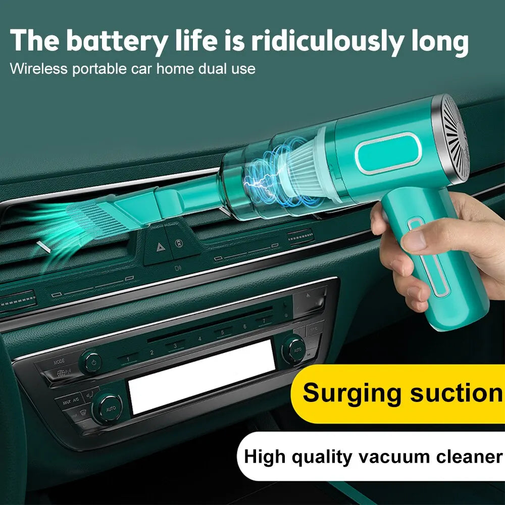 Portable Car Cordless Vacuum Cleaner – High-Suction Handheld Dust Collector & Mini Blower for Home & Auto Cleaning