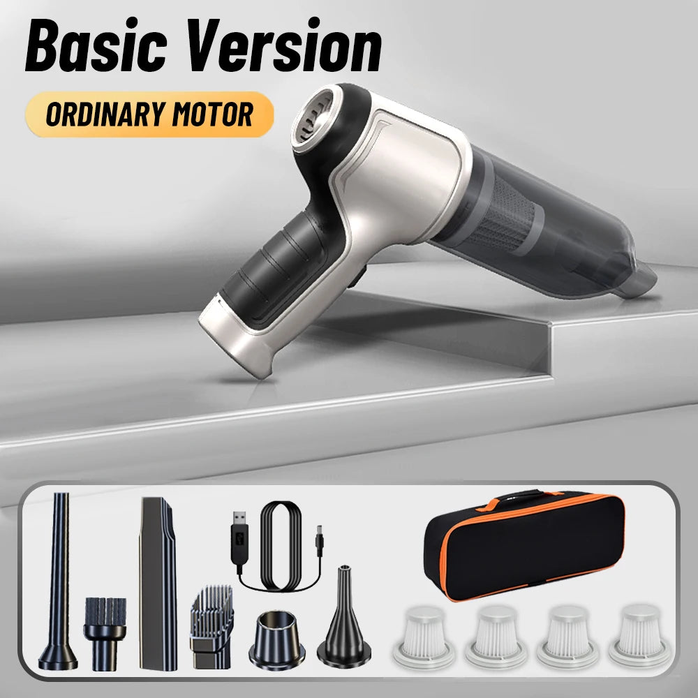 High-Suction 95000PA Car Vacuum – Portable Wireless Handheld Cleaner for Vehicle Interiors