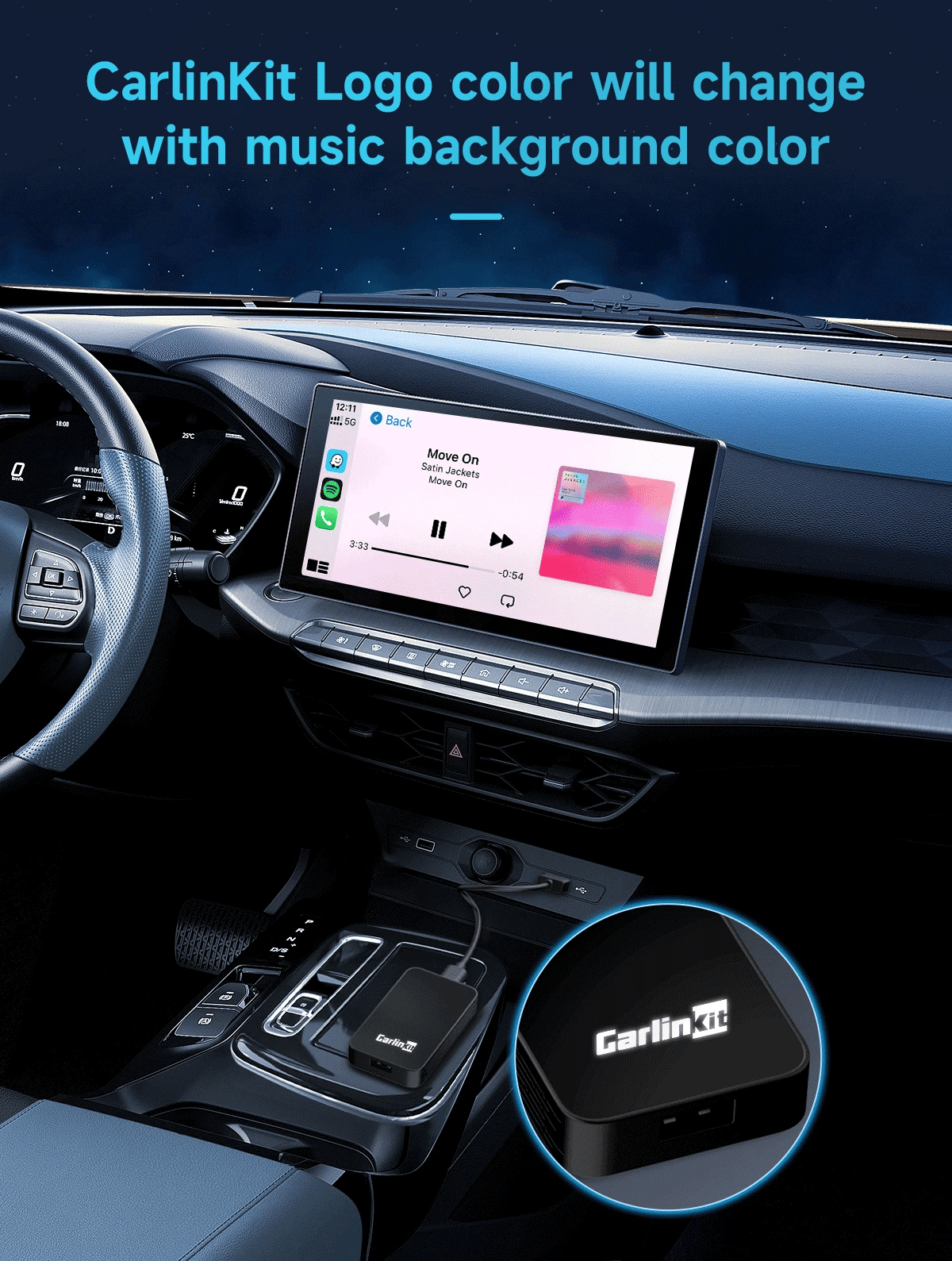 Plug & Play CarlinKit 5.0/4.0 Wireless CarPlay & Android Auto Adapter – Fast Dual‑Band WiFi & Auto‑Connect