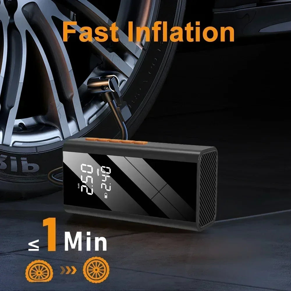 Multi‑Function 4‑in‑1 Car Jump Starter – 1200A Battery Booster, 150PSI Tire Inflator & Air Compressor