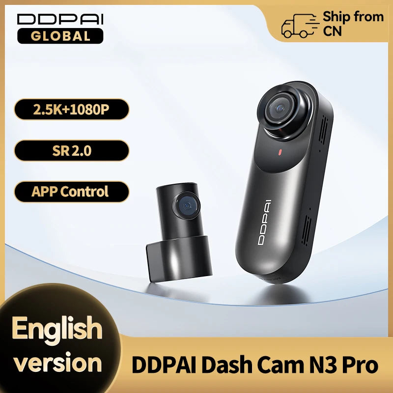DDPAI Mola N3 Pro 2.5K Dash Cam with WiFi & Smart Connect – Vehicle DVR Recorder