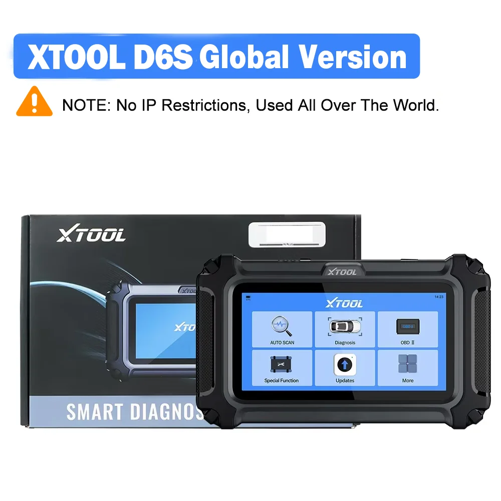 XTOOL D6S Automotive Scanner – OBD2 Code Reader with FCA AutoAuth, CAN FD & Free Lifetime Updates