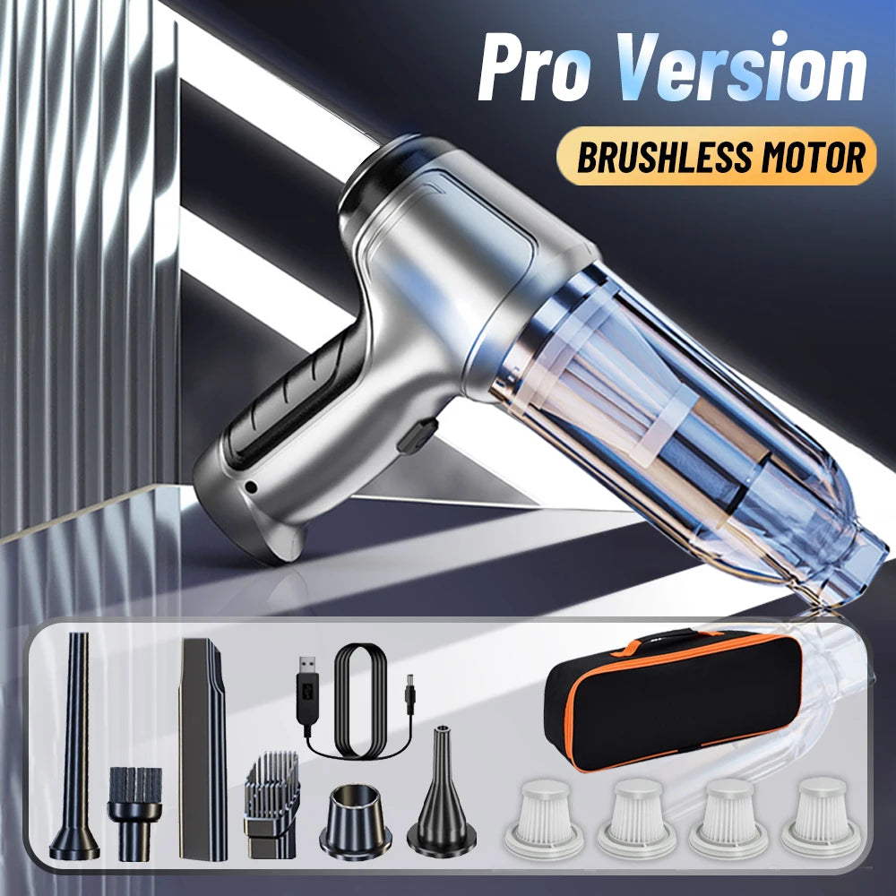 High-Suction 95000PA Car Vacuum – Portable Wireless Handheld Cleaner for Vehicle Interiors
