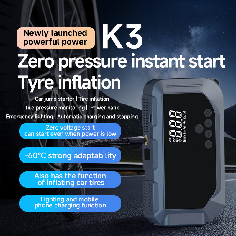 Ultimate 12V Car Battery Jump Starter with 150PSI Digital Air Pump – Tire Inflator & Power Booster