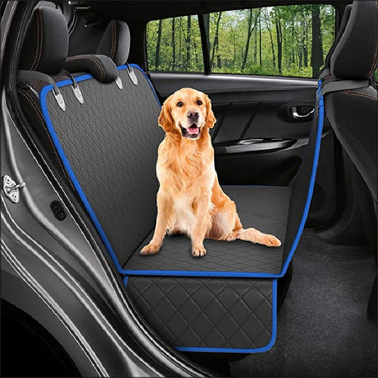 Durable Dog Car Seat Cover with Mesh Viewing Panel – Hammock‑Style Rear Seat Protector with Zipper & Storage Pocket