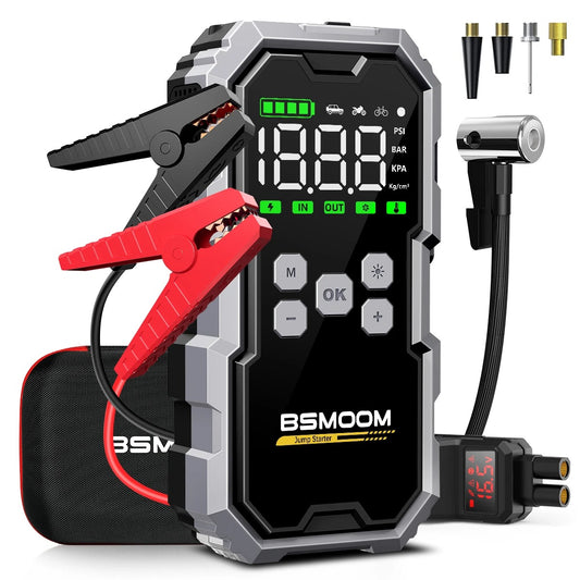 High‑Power 7000A Car Jump Starter with 150PSI Air Compressor – Portable Power Bank & Emergency Starter